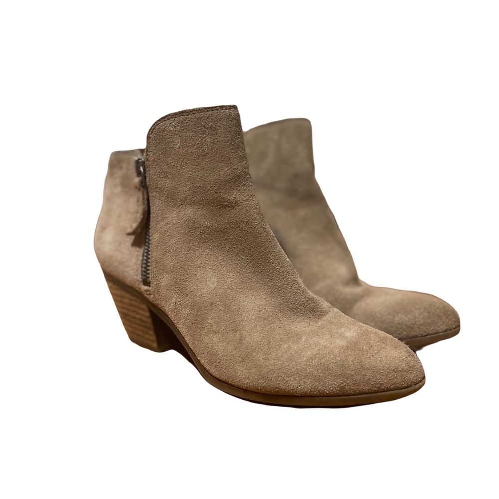 Women's Frye Judith Double Zip Ankle Booties Gray Suede size 6.5